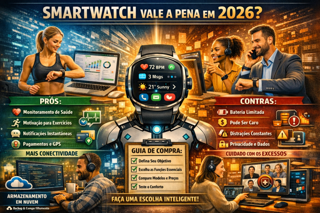 Smartwatch Vale a Pena em 2026? Prós, Contras e o Guia de Compra